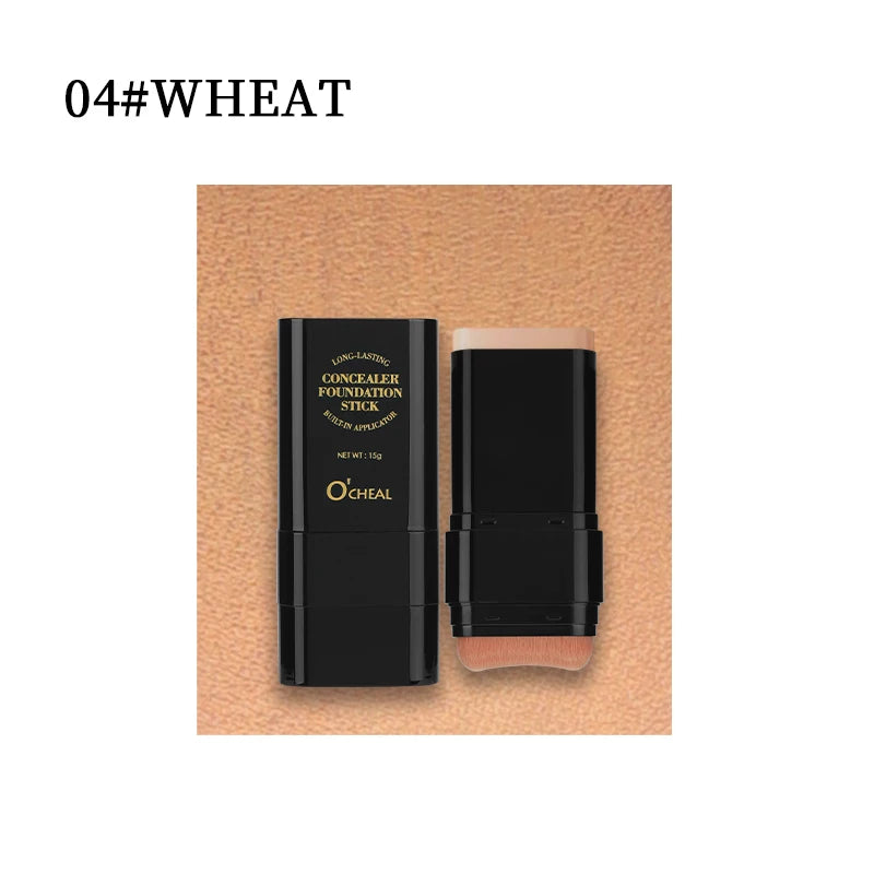 O'CHEAL 2-in-1 Concealer & Foundation Contour Stick – Matte, Waterproof & Buildable Coverage (15g)