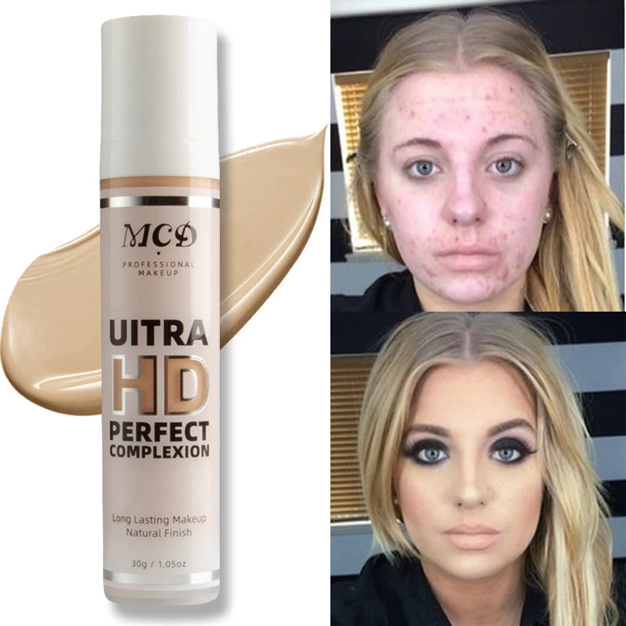 MCD Full Coverage Foundation Cushion Cream – Matte, Oil Control, Waterproof, 9 Shades 30g