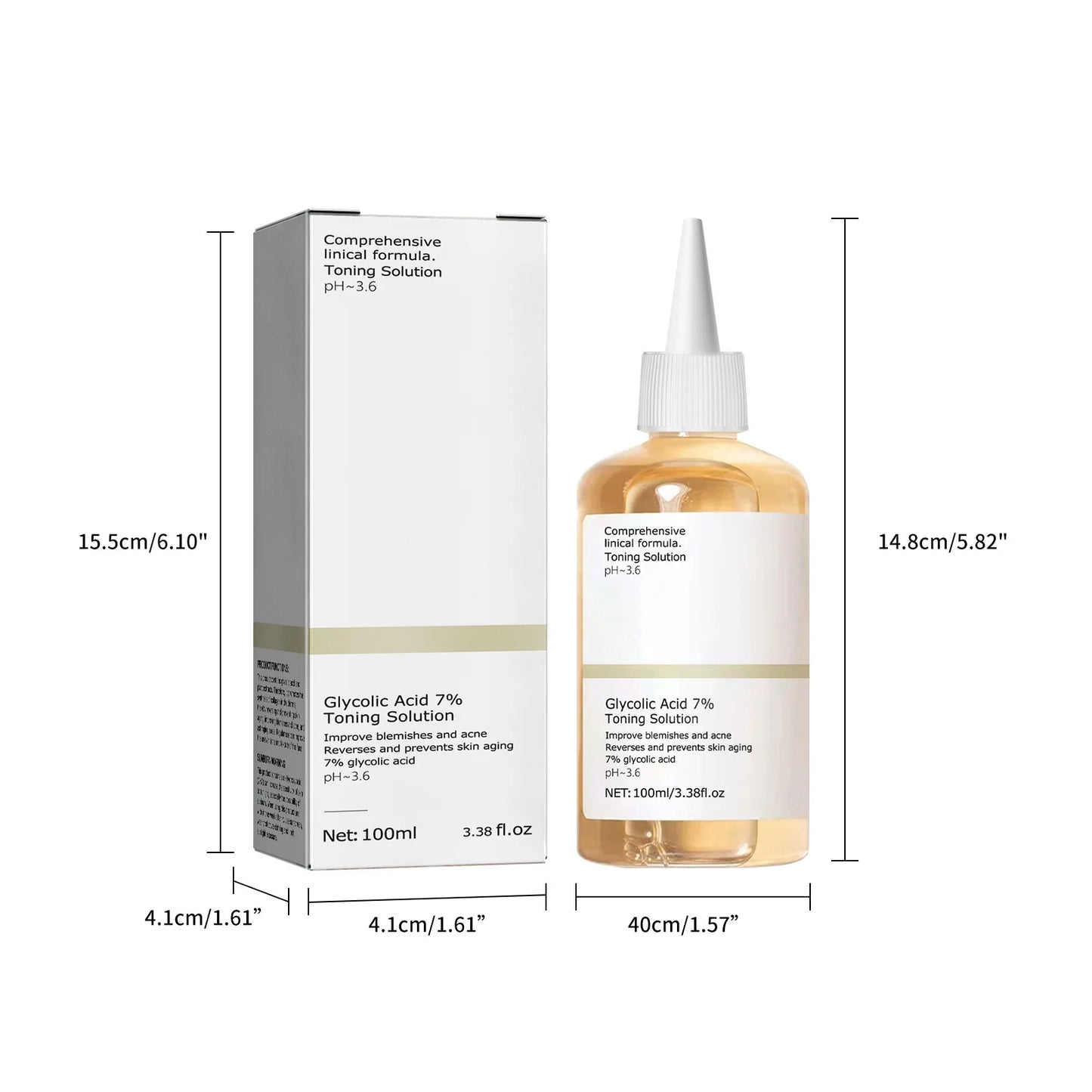 Glycolic Acid 7% Toning Solution – AHA Exfoliating Toner for Acne, Anti-Aging & Skin Brightening (100ml)