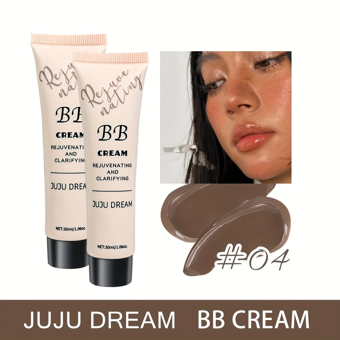 Korean Natural BB Cream – Moisturizing Concealer & Translucent Primer for All Skin Types (30ml)