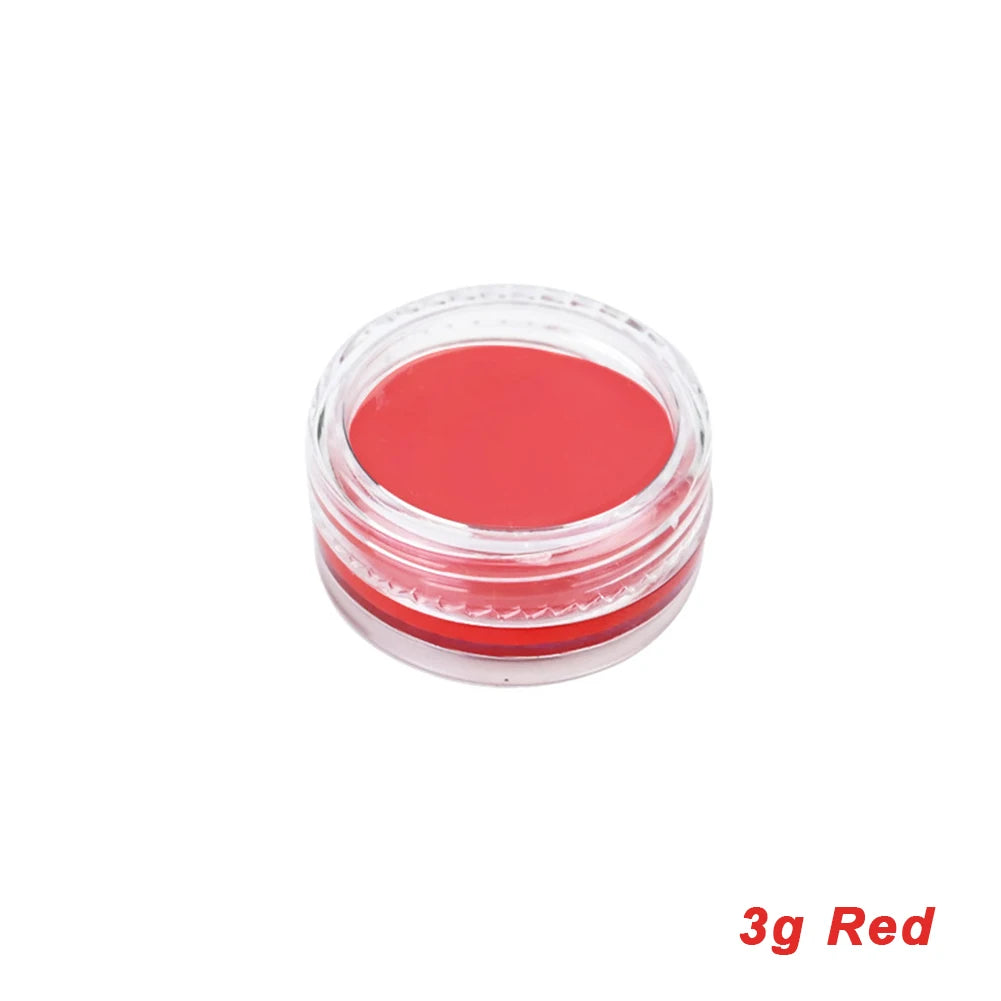 LAIKOU Face & Body Paint – Non-Toxic Halloween, Cosplay & Stage Makeup in White, Black & Red (3g / 10g / 50g)