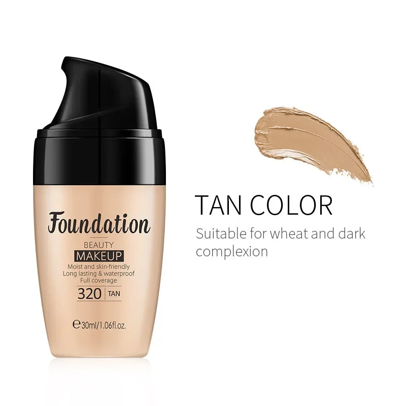 LAIKOU Liquid Foundation – Waterproof, Full Coverage & Long-Lasting Matte Base with Rose Oil (30ml)