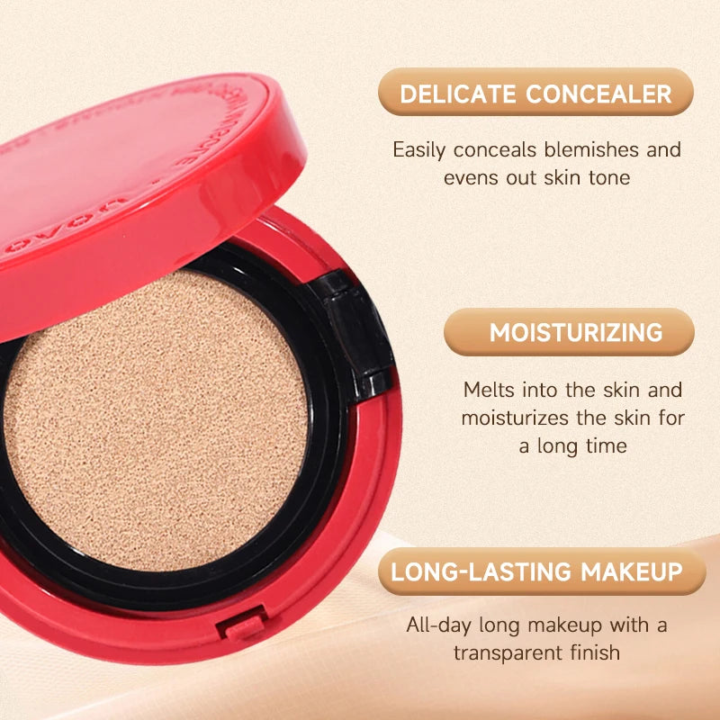 NOVO BB & CC Cream Air Cushion – Oil-Control, Waterproof & Long-Lasting Pore Coverage (13g)