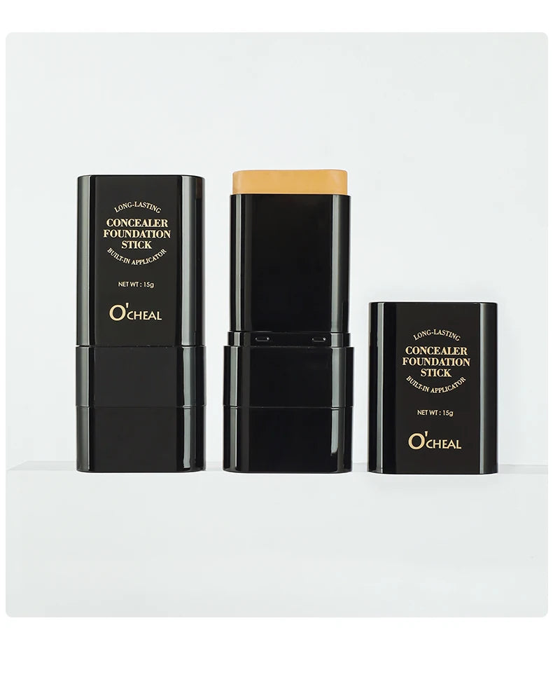 O'CHEAL 2-in-1 Concealer & Foundation Contour Stick – Matte, Waterproof & Buildable Coverage (15g)