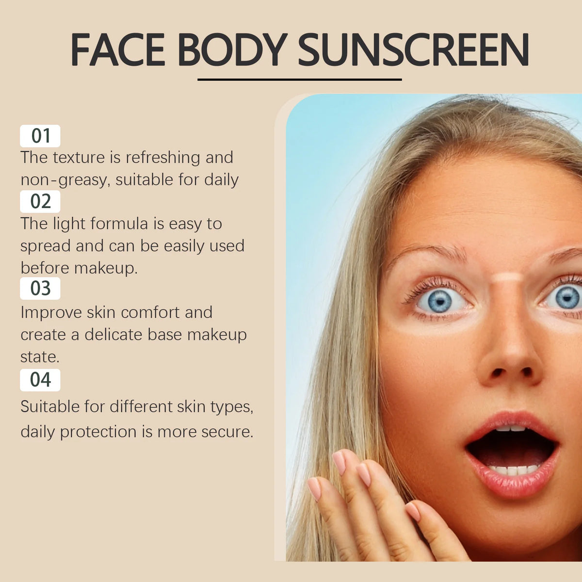 Hoygi Beef Tallow Sunscreen Cream SPF50 – Nourishing Face & Body Sun Protection | Buyer's Choice