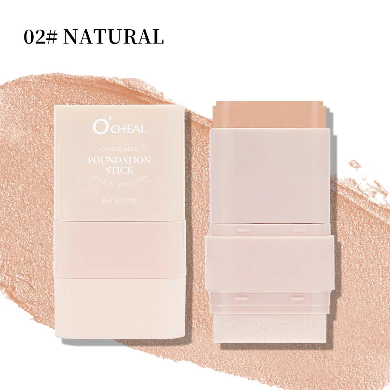 O'CHEAL 2-in-1 Concealer & Foundation Contour Stick – Matte, Waterproof & Buildable Coverage (15g)