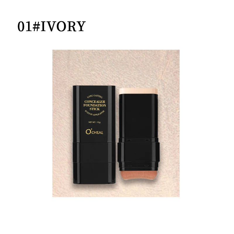 O'CHEAL 2-in-1 Concealer & Foundation Contour Stick – Matte, Waterproof & Buildable Coverage (15g)