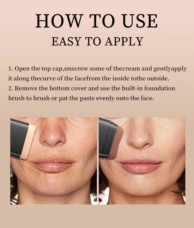 O'CHEAL 2-in-1 Concealer & Foundation Contour Stick – Matte, Waterproof & Buildable Coverage (15g)