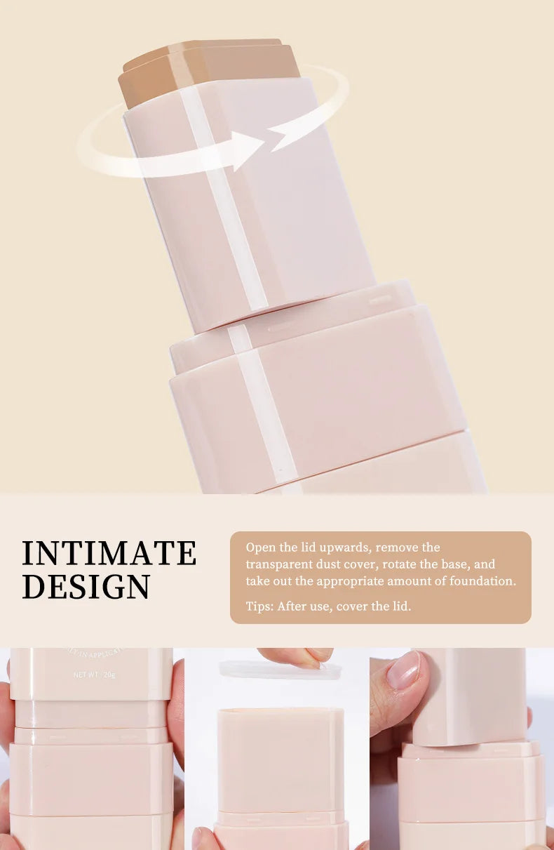 O'CHEAL 2-in-1 Concealer & Foundation Contour Stick – Matte, Waterproof & Buildable Coverage (15g)