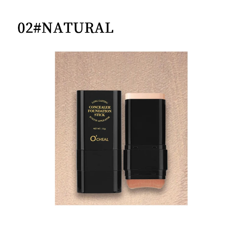 O'CHEAL 2-in-1 Concealer & Foundation Contour Stick – Matte, Waterproof & Buildable Coverage (15g)