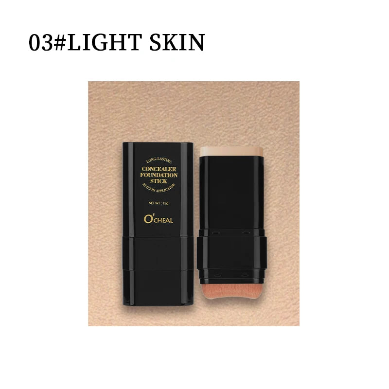 O'CHEAL 2-in-1 Concealer & Foundation Contour Stick – Matte, Waterproof & Buildable Coverage (15g)