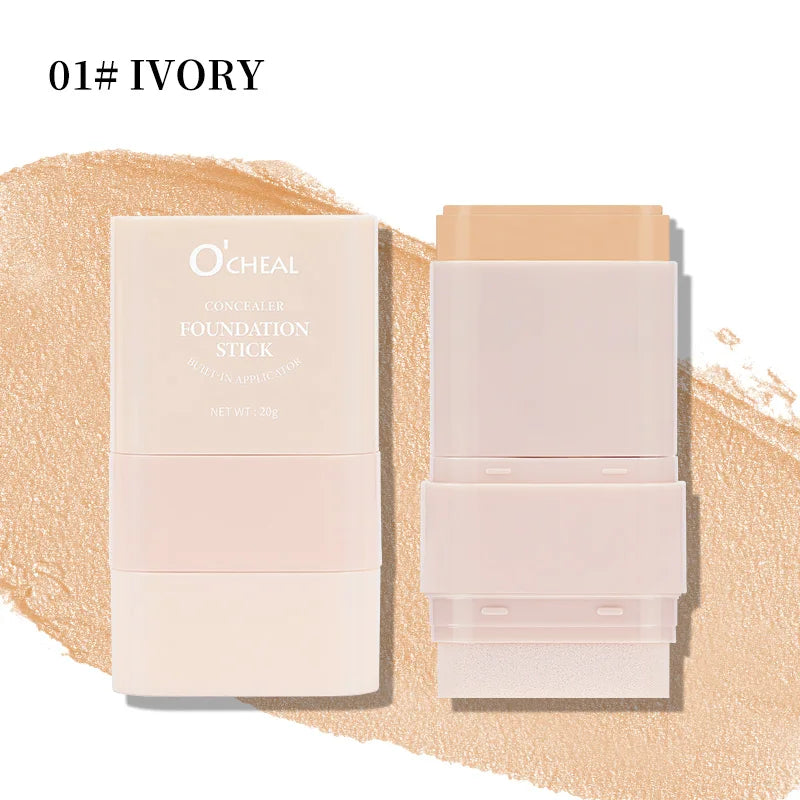 O'CHEAL 2-in-1 Concealer & Foundation Contour Stick – Matte, Waterproof & Buildable Coverage (15g)