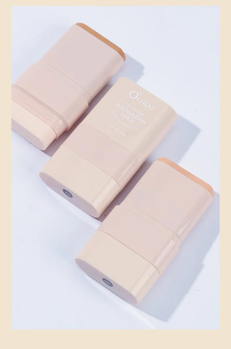 O'CHEAL 2-in-1 Concealer & Foundation Contour Stick – Matte, Waterproof & Buildable Coverage (15g)