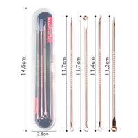 4-Piece Stainless Steel Acne & Blackhead Extractor Set – Pore Cleanser Kit