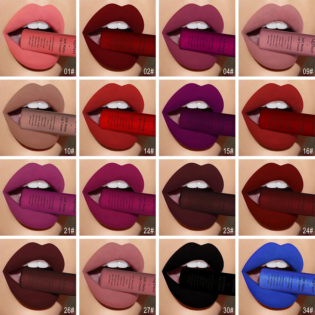 Velvet Matte Nude Lip Gloss - Waterproof Long-Lasting Lipstick