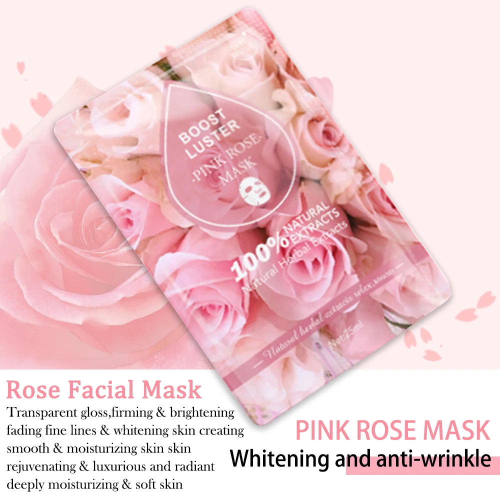 AILKE Brightening Hydrating Facial Mask – Vitamin C, Hyaluronic Acid & Collagen | Anti-Aging 10pcs