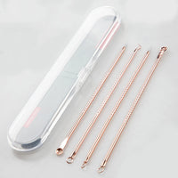 4-Piece Stainless Steel Acne & Blackhead Extractor Set – Pore Cleanser Kit