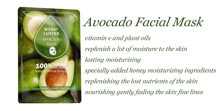 AILKE Brightening Hydrating Facial Mask – Vitamin C, Hyaluronic Acid & Collagen | Anti-Aging 10pcs