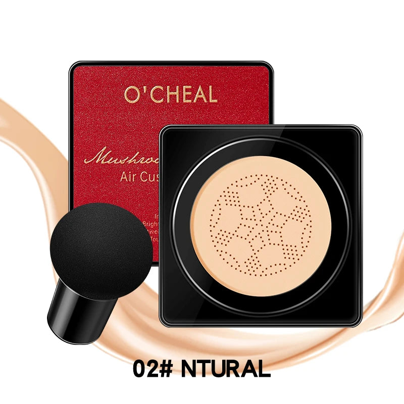 O'CHEAL Mushroom Head BB Cream Cushion – Waterproof, SPF & Long-Lasting Coverage (20g)