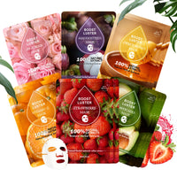 AILKE Brightening Hydrating Facial Mask – Vitamin C, Hyaluronic Acid & Collagen | Anti-Aging 10pcs