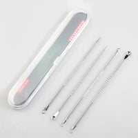 4-Piece Stainless Steel Acne & Blackhead Extractor Set – Pore Cleanser Kit