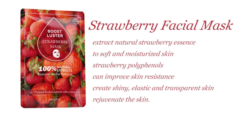AILKE Brightening Hydrating Facial Mask – Vitamin C, Hyaluronic Acid & Collagen | Anti-Aging 10pcs