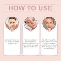 EELHOE Collagen Overnight Peel-Off Face Mask Set – Anti-Aging, Firming & Deep Hydration Night Mask with Applicator Brush (75ml)