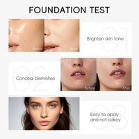 LAIKOU Liquid Foundation – Waterproof, Full Coverage & Long-Lasting Matte Base with Rose Oil (30ml)