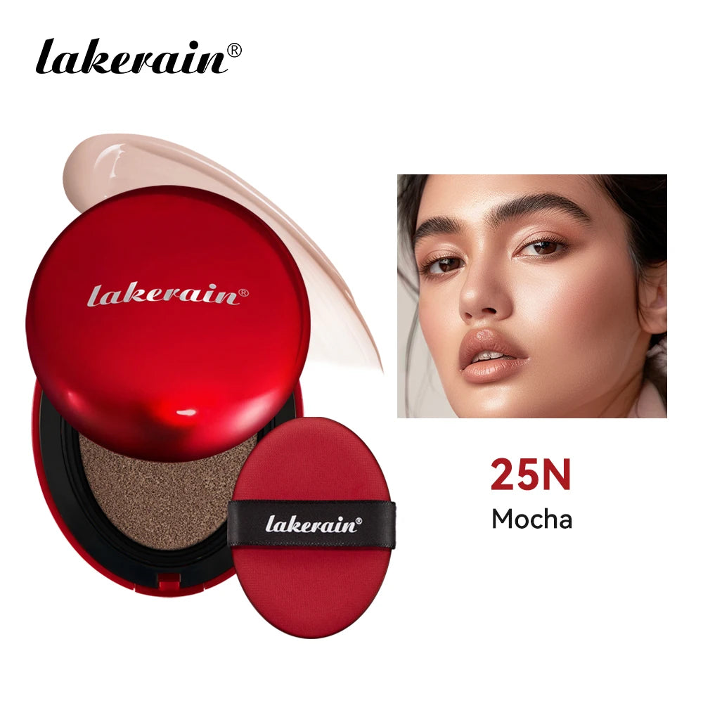 Lakerain Super Fit Cushion Foundation | SPF Sunscreen, Waterproof, 72-Hour Longwear | 9 Shades