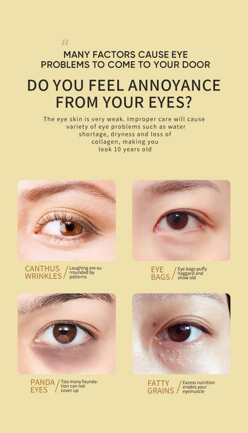 Golden Collagen & Avocado Under-Eye Patches – Anti-Dark Circle & Firming Eye Mask