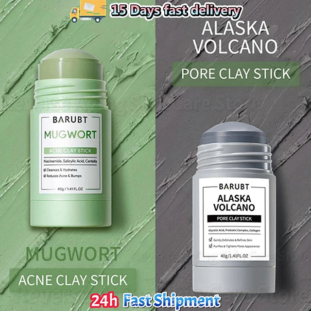 Jaysuing Cleansing Mask Stick – Mugwort, Alaska Volcano & More | Pore Minimizer & Acne Treatment 40g