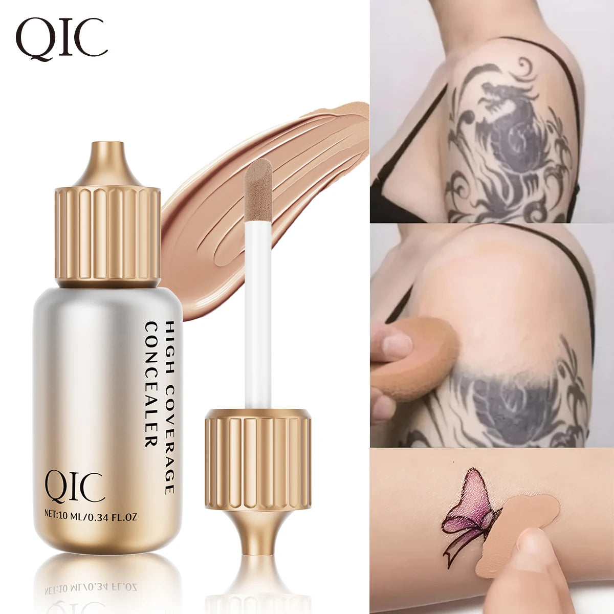 QIC Liquid Concealer | Matte, High Coverage, Waterproof & Oil Control | All Skin Types