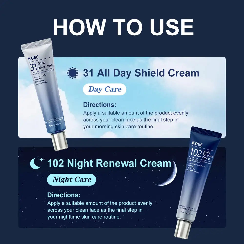 Niacinamide Day & Night Facial Cream Set – 24-Hour Hydrating, Brightening & Firming (30ml x2)