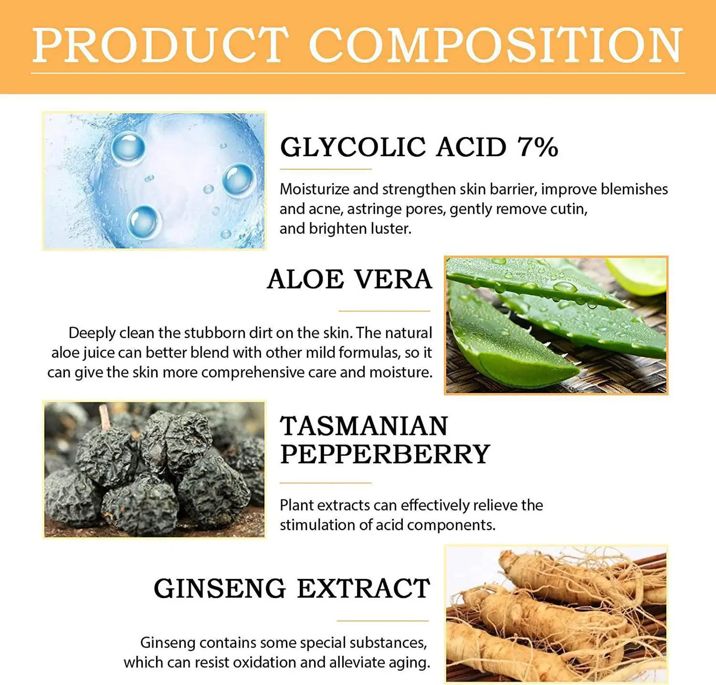 Glycolic Acid 7% Toning Solution – AHA Exfoliating Toner for Acne, Anti-Aging & Skin Brightening (100ml)