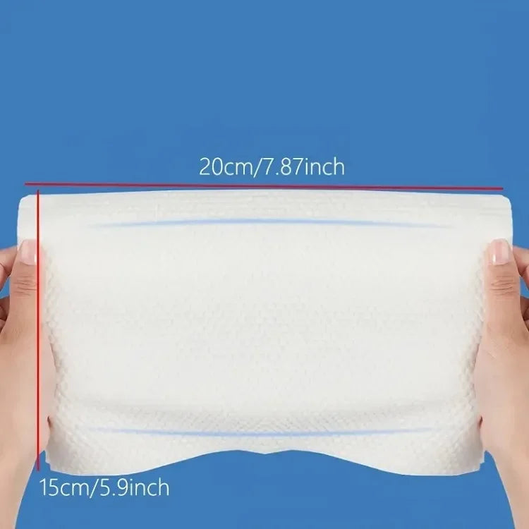 Plant Fiber Cotton Disposable Face Towels – Soft Pearl-Pattern Wipes for Face Washing & Drying (15x20cm)