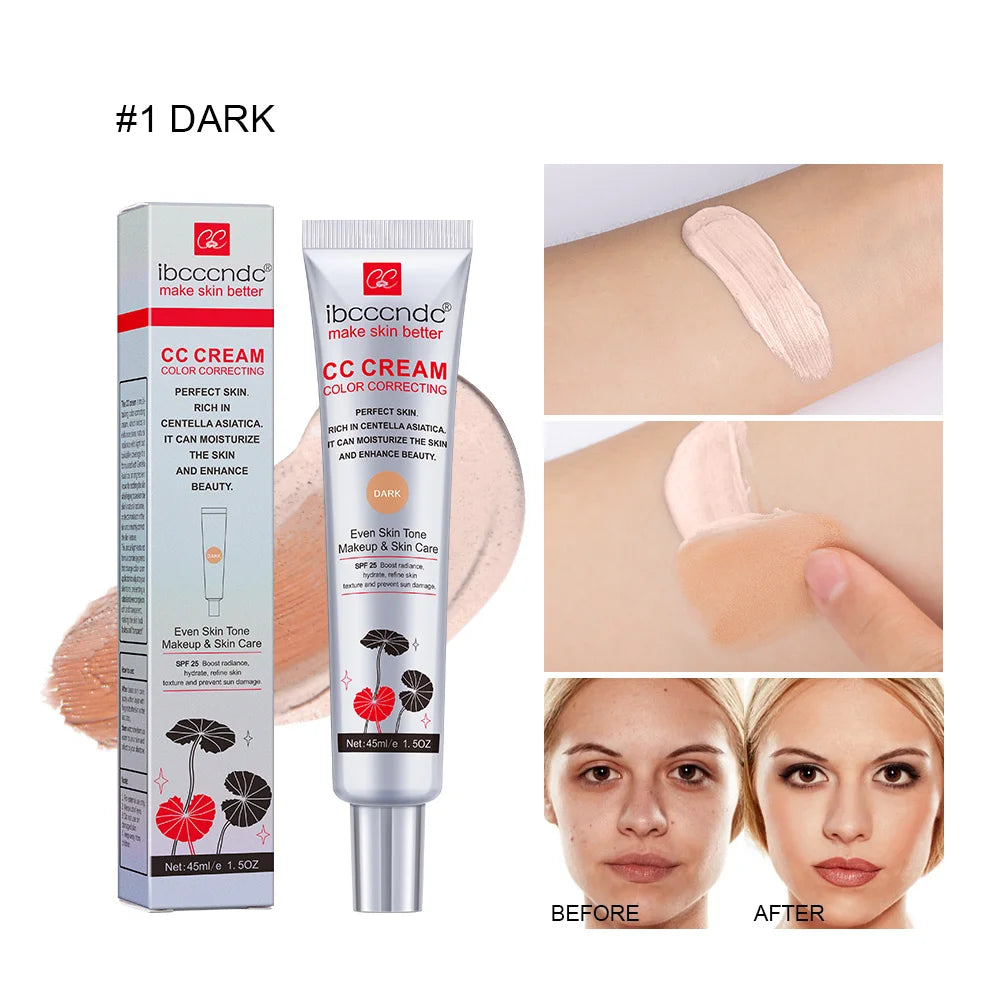 Centella Asiatica CC Cream – Color Correcting & Skin Repairing Liquid Foundation (45ml)