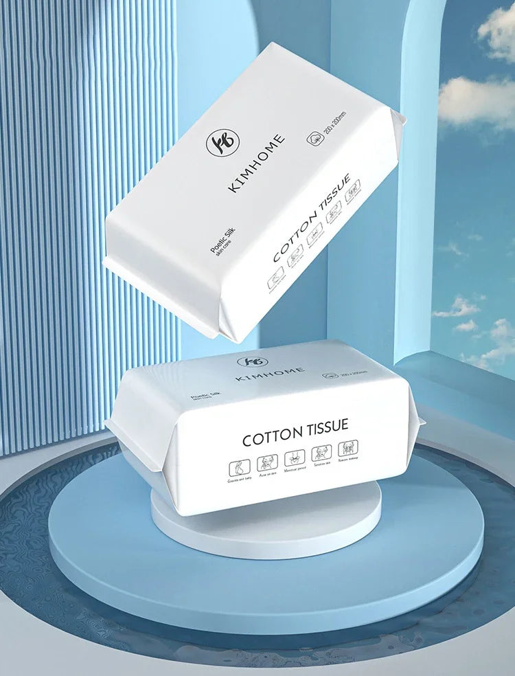 Plant Fiber Cotton Disposable Face Towels – Soft Pearl-Pattern Wipes for Face Washing & Drying (15x20cm)