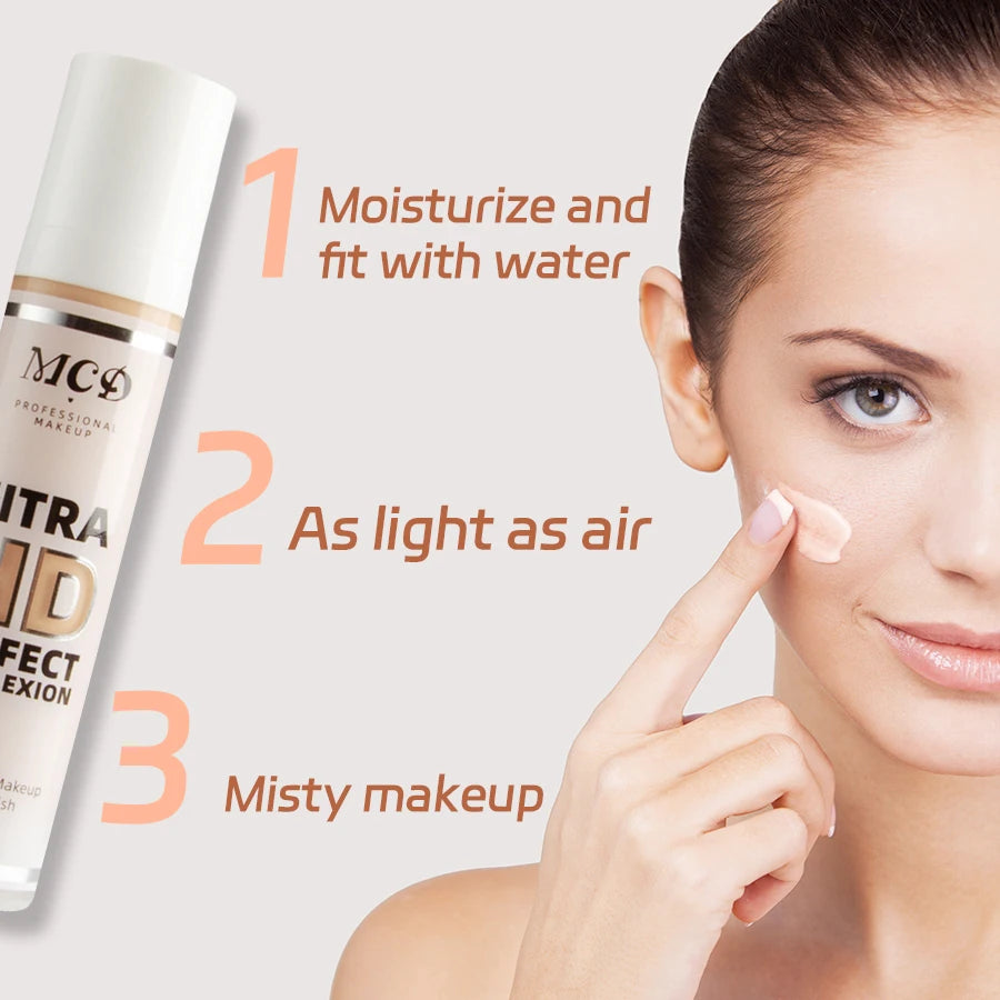 MCD Full Coverage Foundation Cushion Cream – Matte, Oil Control, Waterproof, 9 Shades 30g