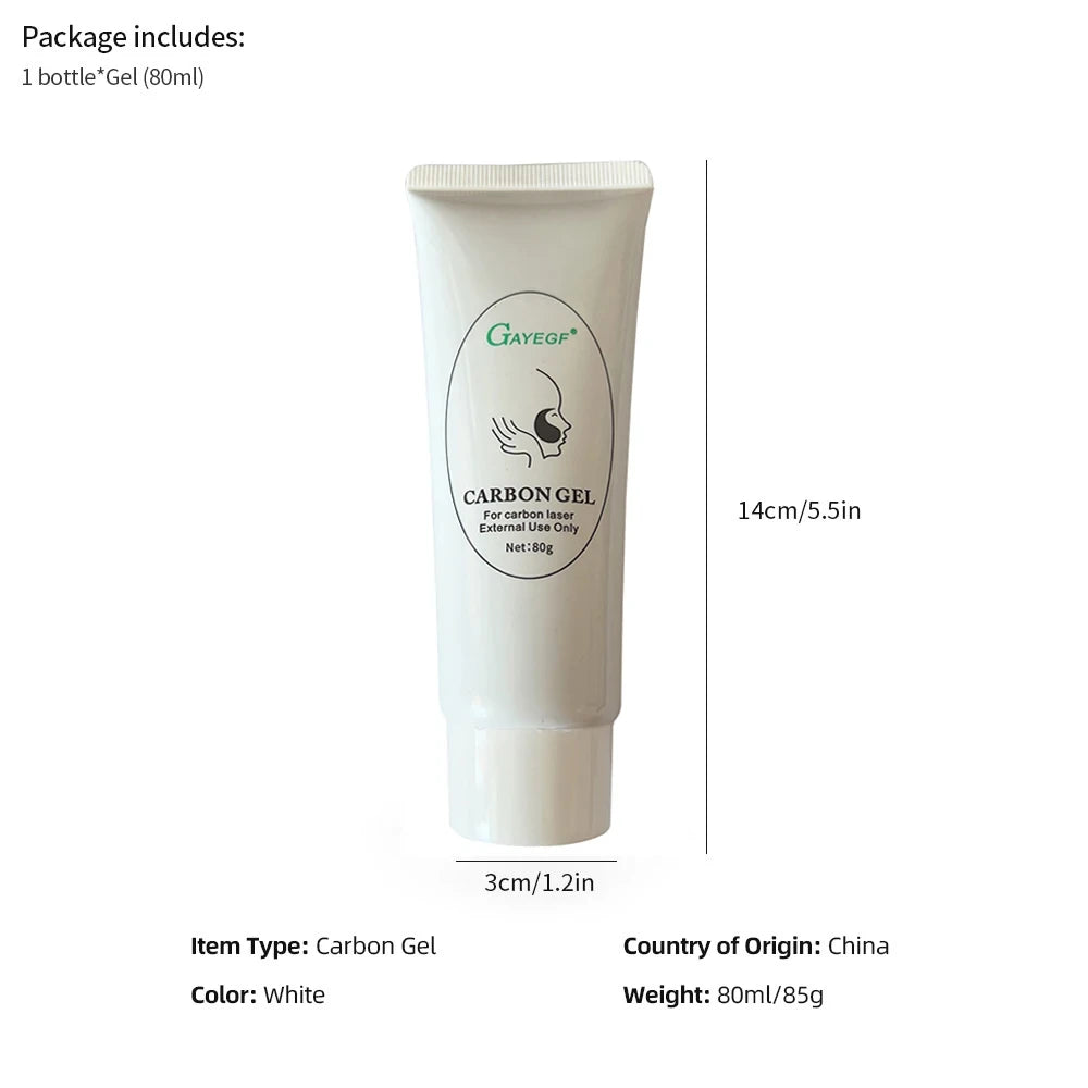 Carbon Black Gel Mask for ND:YAG Laser – Skin Peeling, Pore Minimizing & Whitening Carbon Cream (80ml)