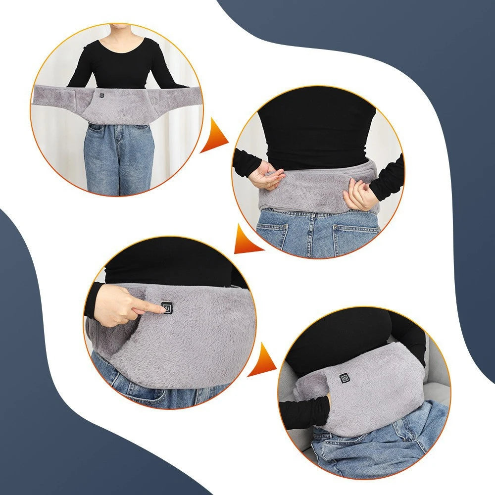 USB Electric Heating Belt – 3-in-1 Graphene Waist Warmer with 3 Heat Settings