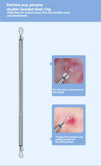 11-Piece Blackhead & Ingrown Hair Removal Tool Set – Acne Needles, Pore Cleaner & Tweezers Kit