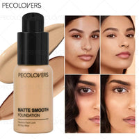 Pecolovers High Coverage Foundation – Waterproof, Sweatproof & Long-Lasting Cream Formula, 12 Shades