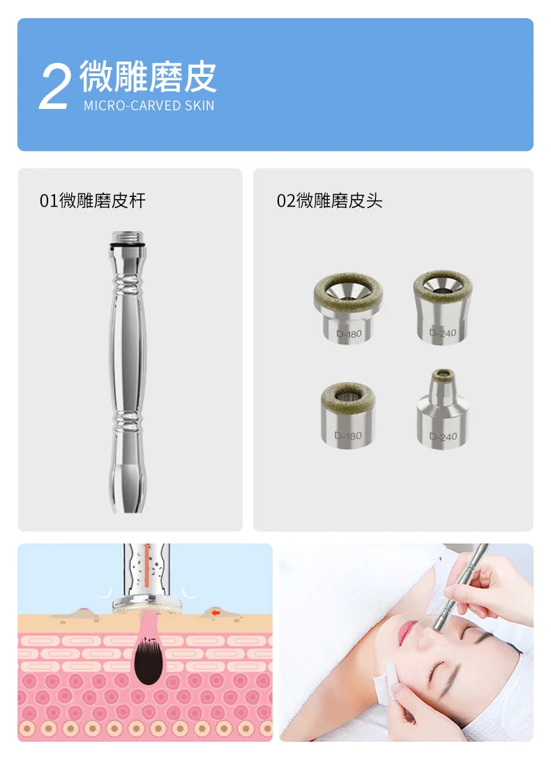 3-in-1 Diamond Microdermabrasion Machine – Blackhead Removal, Deep Cleanse & Pore Tightening