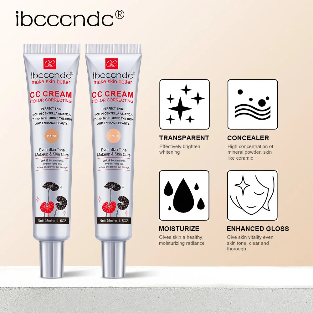 Centella Asiatica CC Cream – Color Correcting & Skin Repairing Liquid Foundation (45ml)