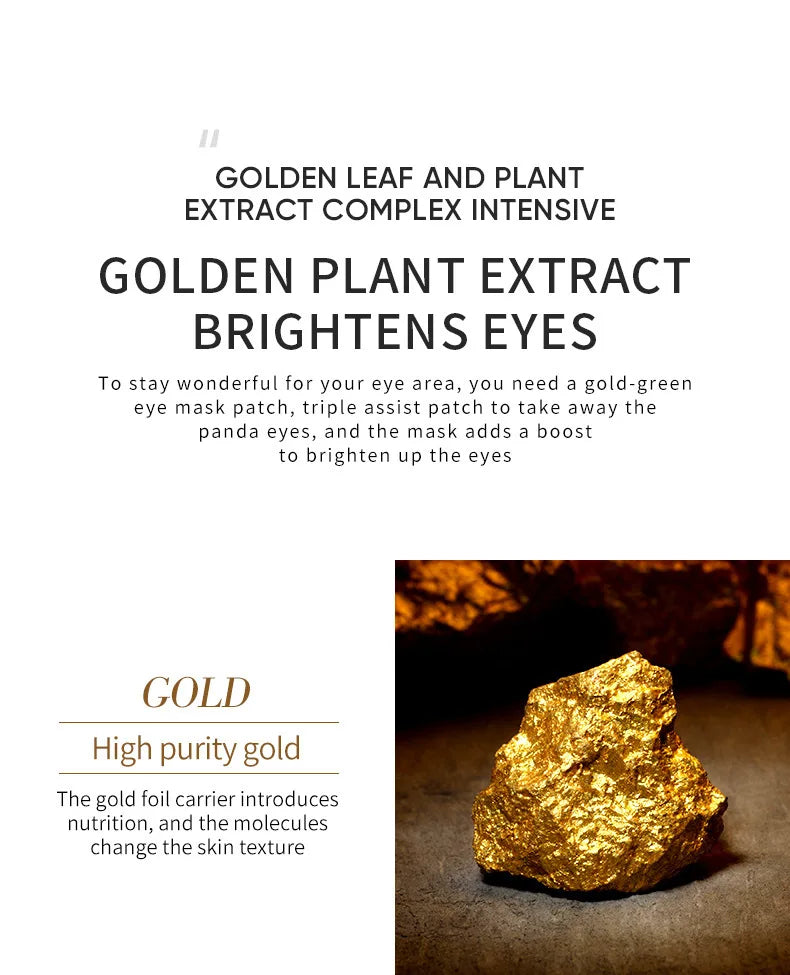 Golden Collagen & Avocado Under-Eye Patches – Anti-Dark Circle & Firming Eye Mask