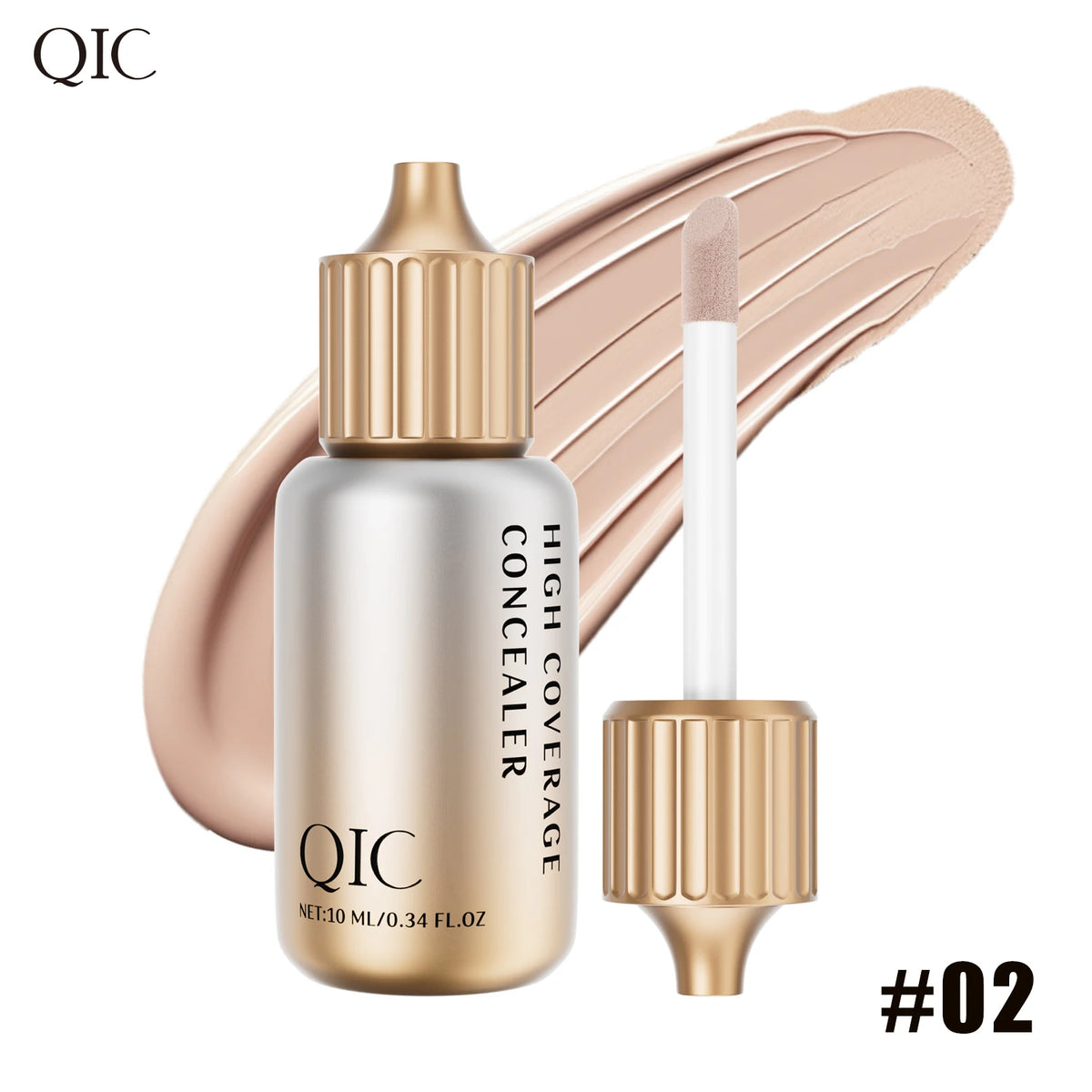 QIC Liquid Concealer | Matte, High Coverage, Waterproof & Oil Control | All Skin Types