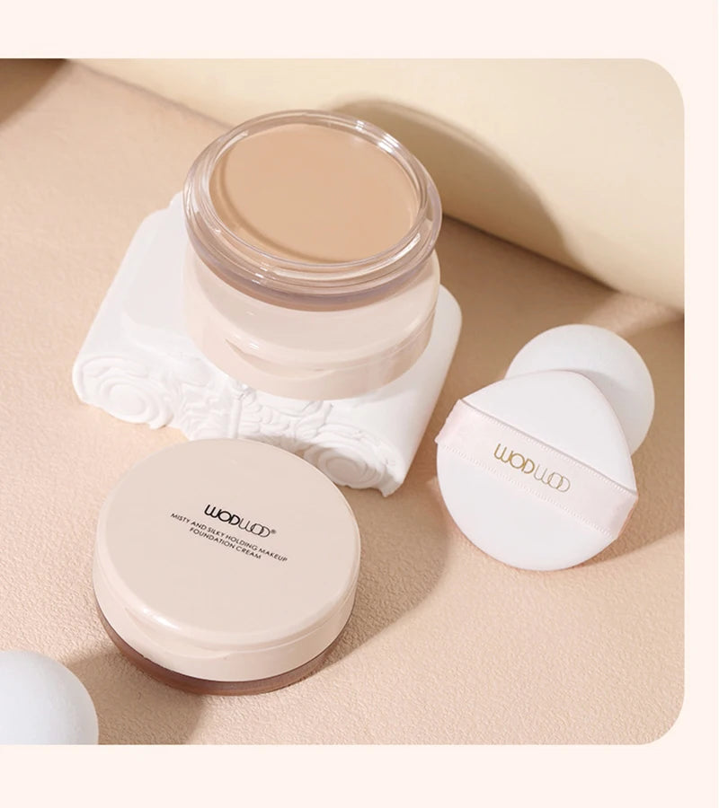Mousse Cushion Foundation – Korean Matte Finish, Waterproof & High Coverage (15g)