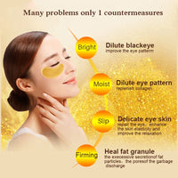 Crystal Gold Collagen Eye Patches – Anti Dark Circles, Puffiness & Moisturizing