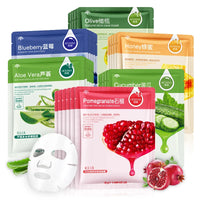 SADOER Natural Plant Sheet Face Mask – Moisturizing, Oil Control & Anti-Aging | 10pcs