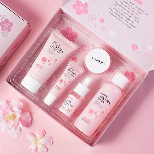 LAIKOU Sakura 5-Piece Korean Skin Care Gift Set
